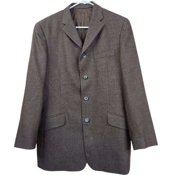 Dolce And Gabbana Mens Brown Wool 4 Button Closure Sport Coat Blazer 36 - Picture 1 of 7